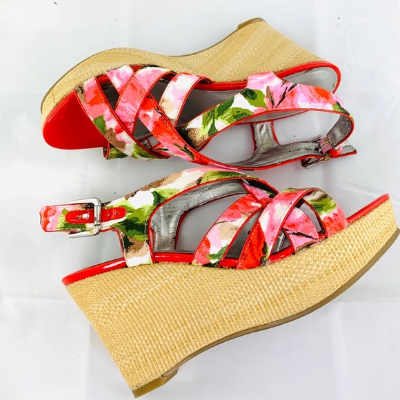 MARC FISHER/ floral wedges - Picture 2 of 8